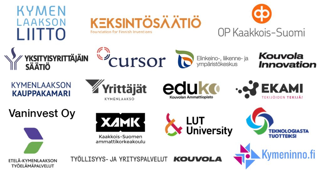 Palkintojen rahoittajien logot. Rahoittajat mainittu tekstissä.