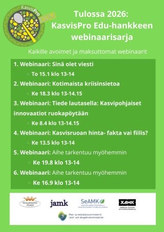 Ennakkotietoa kaikista webinaareista