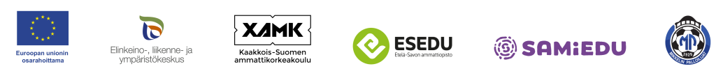 Logot EU, ELY, Xamk, Esedu, Samiedu, MP