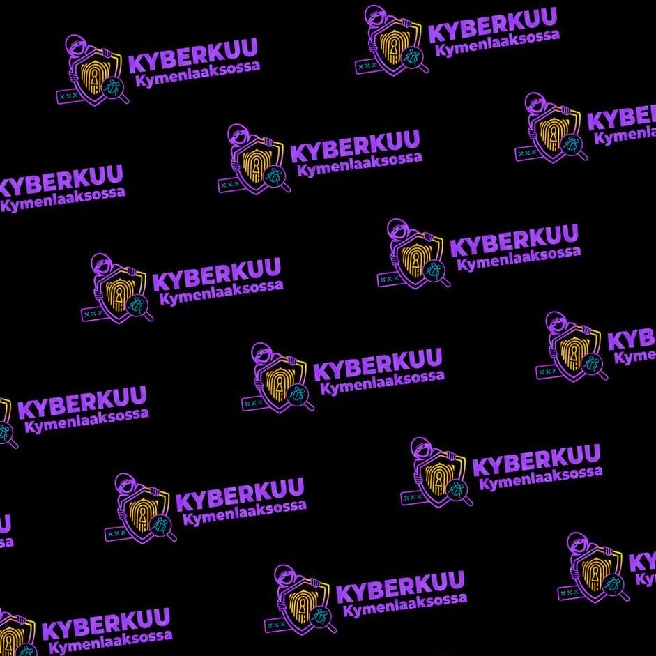 Kyberkuu Kymenlaaksossa 2026, kuvituskuva logoilla.