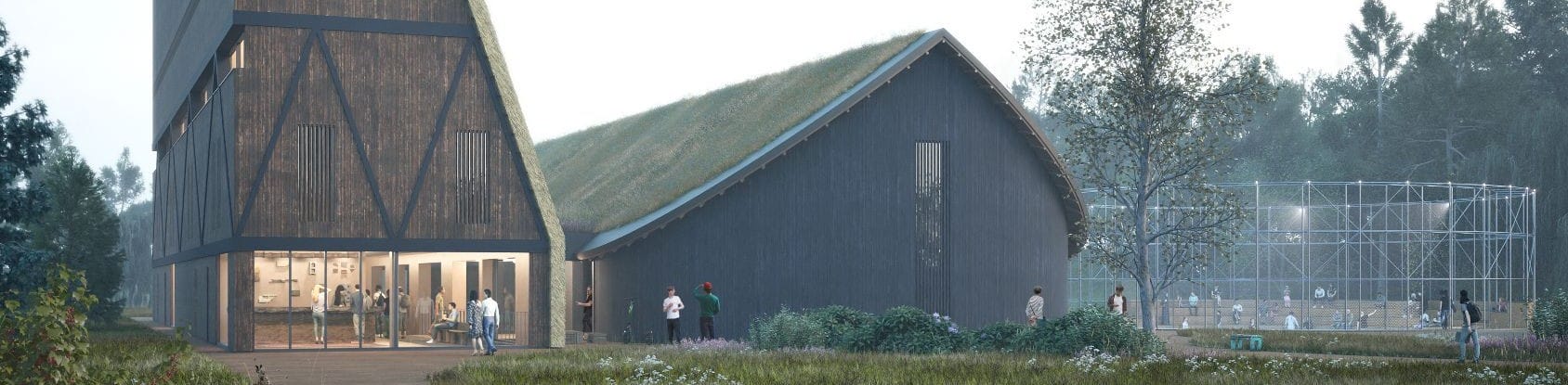 Havainnekuva rakennuksesta.