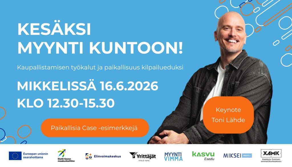 Kesäksi myynti kuntoon tapahtuman mainos.