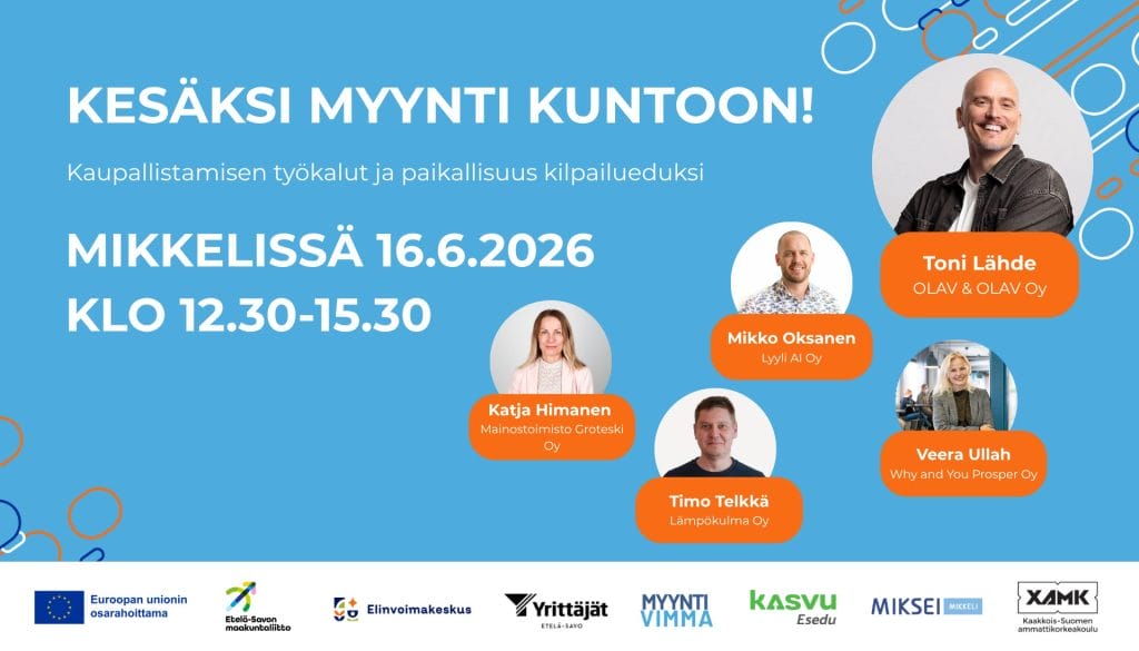 Kesäksi myynti kuntoon tapahtuman mainos.