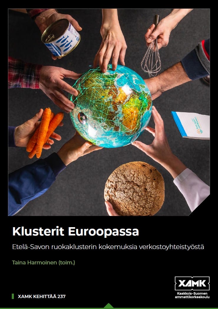 Yläosassa maapallo, jonka ympärillä käsiä. Alaosassa tekstiä.