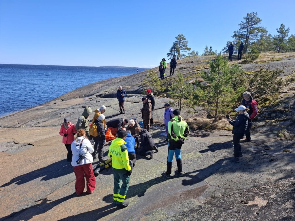 Hätätilanteet saaristossa harjoitus Haapasaaressa.