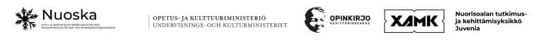 Logoja. Osaamiskeskus Nuoska. Opetus- ja kulttuuriministeriö. Kehittämiskeskus Opinkirjo. Juvenia. Xamk.