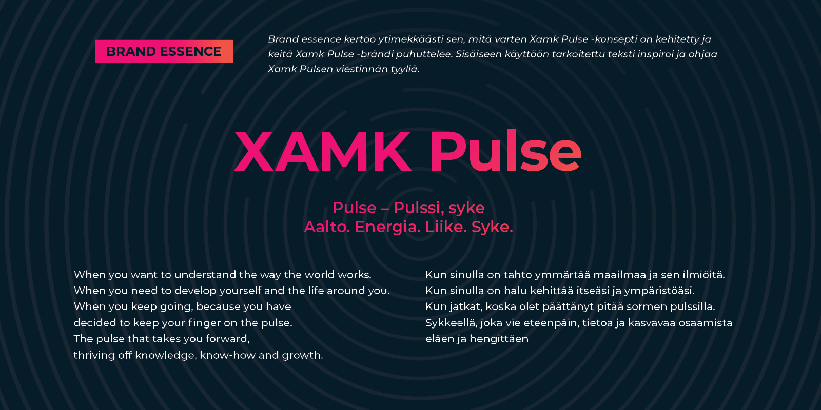 Xamk Pulse brand essence
